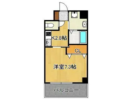 ERIOS COURT 香春口(1K/3階)の間取り写真
