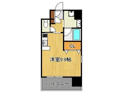 フェリシエ馬借(ワンルーム/5階)の間取り写真