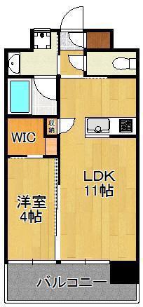 ベレッツァ門司(1LDK/9階)の間取り写真