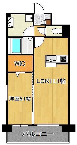 リオ ラクーコ(1LDK/6階)の間取り写真