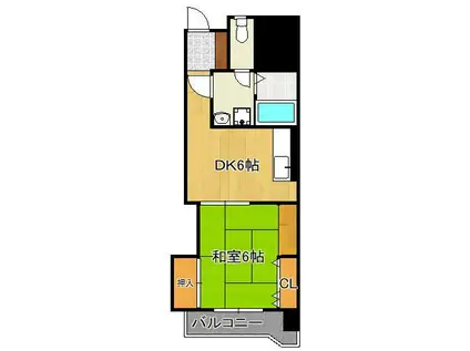 第三泰平ビル(1DK/7階)の間取り写真