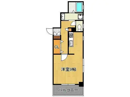 NYCマンション(ワンルーム/6階)の間取り写真