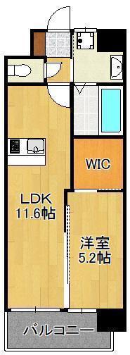 リオ・グランデ(1LDK/9階)の間取り写真