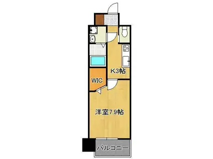 アクシオ北九州(1K/11階)の間取り写真