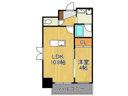 ベルコモンズ(1LDK/7階)の間取り写真