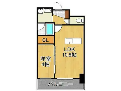 ベルコモンズ(1LDK/7階)の間取り写真