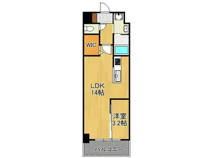 GRAND CHARIOT三萩野 (1LDK/13階)の間取り写真