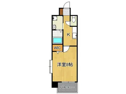 ザ・レジデンス香春口三萩野駅前(1K/3階)の間取り写真