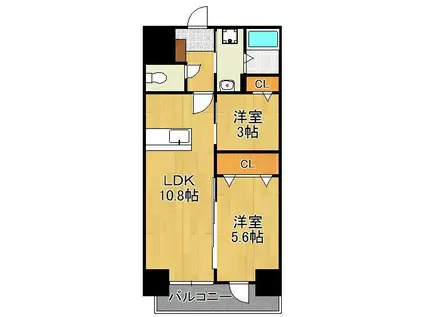 プレジデンスざ京(1SLDK/11階)の間取り写真