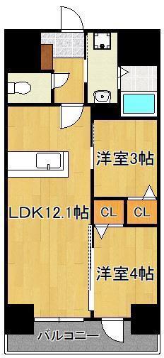 プレジデンスざ京(1SLDK/13階)の間取り写真