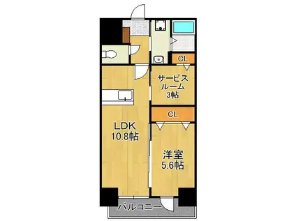 プレジデンスざ京(1SLDK/3階)の間取り写真