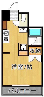 サルヴァトーレ東小倉(1K/4階)の間取り写真