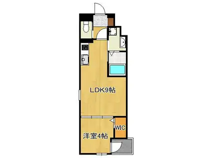 MERVEILLE・三萩野(1LDK/3階)の間取り写真