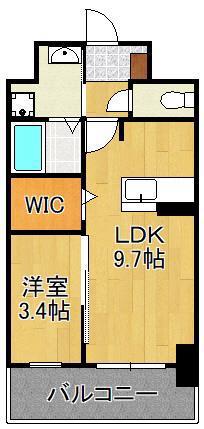 サンフォート小倉(1LDK/3階)の間取り写真