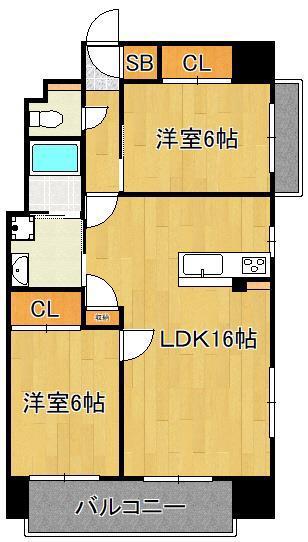 プリメイロ パッソ(2LDK/3階)の間取り写真