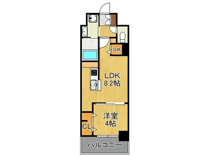 LEGEND紺屋町(1LDK/5階)の間取り写真