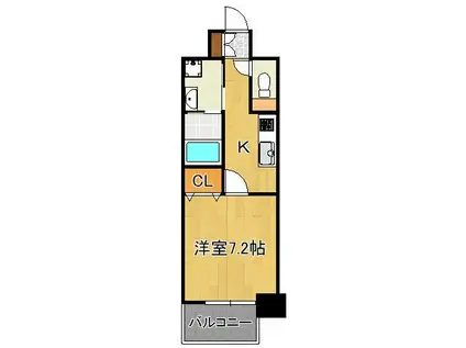 LEGEND紺屋町(1K/6階)の間取り写真