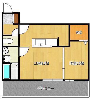 D-ROOM門司(1LDK/3階)の間取り写真