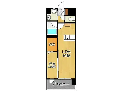 プレジデンスざ・さくら通(1LDK/2階)の間取り写真