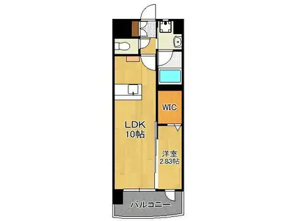 プレジデンスざ・さくら通(1LDK/8階)の間取り写真