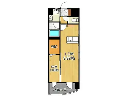 プレジデンスざ・さくら通(1LDK/6階)の間取り写真