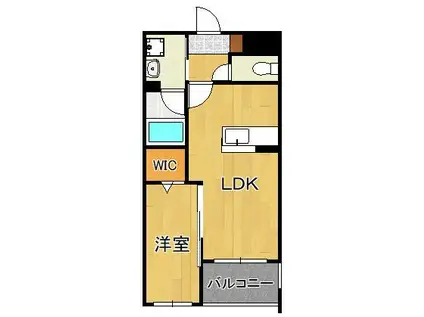 ロワール・イン柳原町(1LDK/1階)の間取り写真
