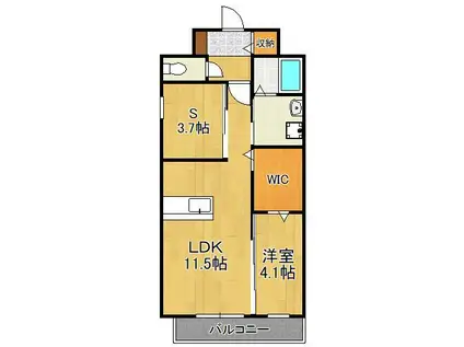インクレイス門司(1SLDK/2階)の間取り写真