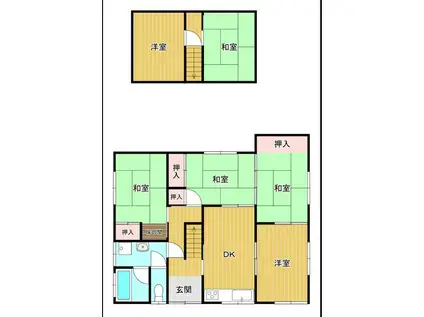 鹿児島本線 小森江駅 徒歩19分 1階建 築42年(6DK)の間取り写真