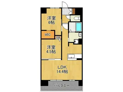フローリィ279(2LDK/10階)の間取り写真