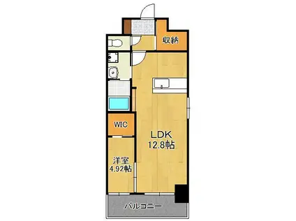 アクシオ北九州Ⅲ(1LDK/9階)の間取り写真