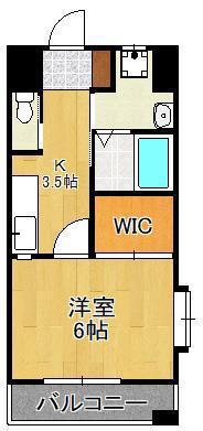 原田ビル(1K/5階)の間取り写真