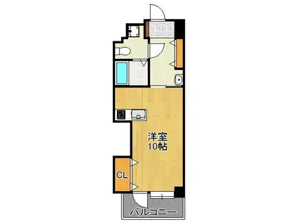 プレステージ・デル・エアポート(ワンルーム/9階)の間取り写真