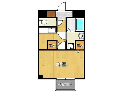 ヴィラージュD(1K/2階)の間取り写真