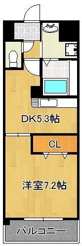 ハミングバード上吉田(1DK/1階)の間取り写真