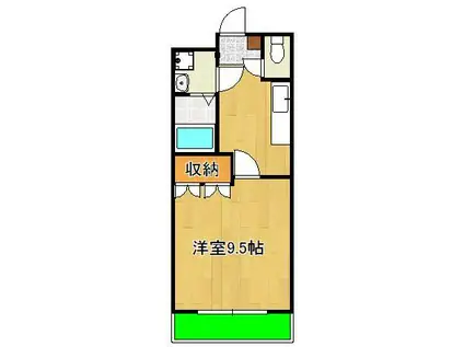 チェリーハイツ(1K/1階)の間取り写真