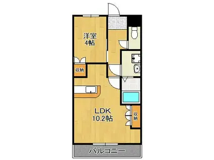 グランチェスタメゾン(1LDK/1階)の間取り写真