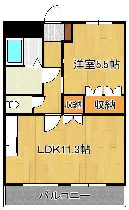サニーヒルズ(1LDK/1階)の間取り写真