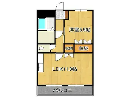 サニーヒルズ(1LDK/1階)の間取り写真