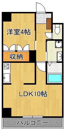 フローライトガーデン(1LDK/1階)の間取り写真
