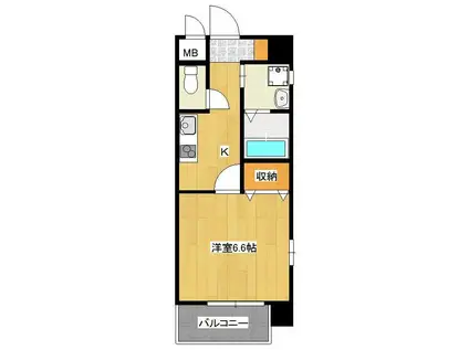 MDIミルファルコ下曽根駅前(1K/2階)の間取り写真