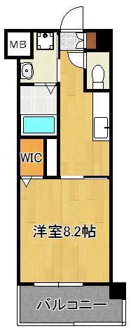 ニューアンジュ(1K/10階)の間取り写真