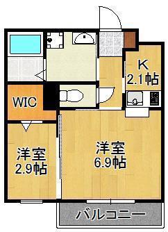 ERIOS COURT KⅡ(2K/1階)の間取り写真