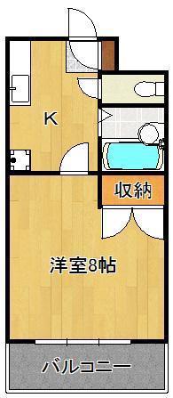 プレアール小波瀬(1K/3階)の間取り写真
