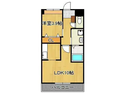 BM GARDEN(1LDK/1階)の間取り写真