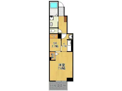 シエロ.ガーデン.ツダD(1K/1階)の間取り写真