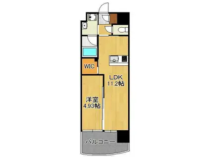 ラフィーネ上葛原(1LDK/4階)の間取り写真