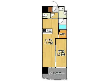 ラフィーネ上葛原(1LDK/7階)の間取り写真