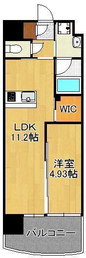 ラフィーネ上葛原(1LDK/9階)の間取り写真