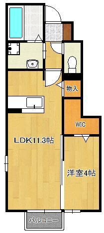 HNS D-ROOM IN 楡(1LDK/1階)の間取り写真