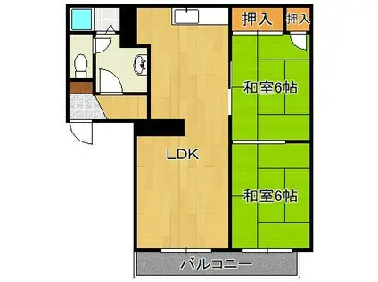 P-ARK・曽根D棟(2LDK/1階)の間取り写真